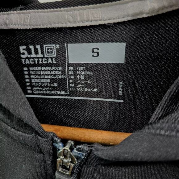 511 Tactical Jacket Womens Small Black Full Zip Hooded Lightweight Softshell - Picture 3 of 12